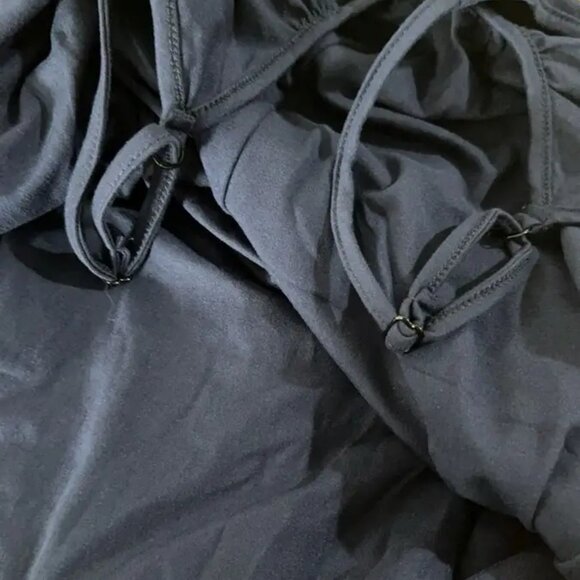 Dark Gray Thin Strap Relaxed Baggy Jumpsuit - Picture 4 of 4